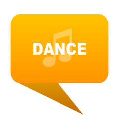 dance music orange bulb web icon isolated.