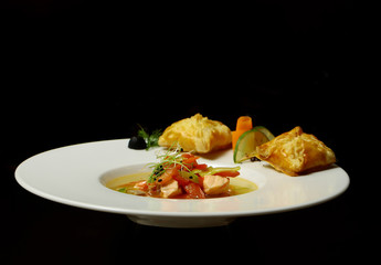 Fish soup with vegetables