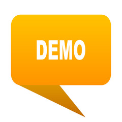 demo orange bulb web icon isolated.