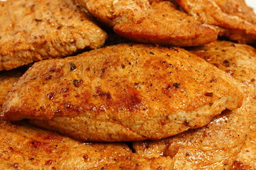 Baked pork meat close-up
