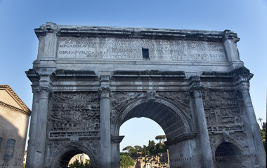 Fototapeta na wymiar Septemus Arch Forum Rome Italy