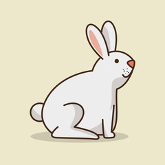 rabbit pet shop icon vector illustration design