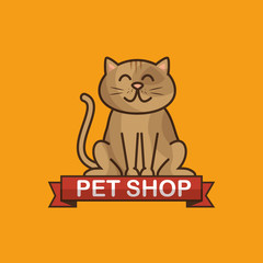 cat pet shop icon vector illustration design