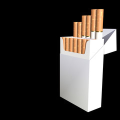 3d illustration of cigarette package