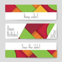 Fototapeta premium Abstract vector layout background set. For art template design, list, front page, mockup brochure theme style, banner, idea, cover, booklet, print, flyer, book, blank, card, ad, sign, sheet,, a4.