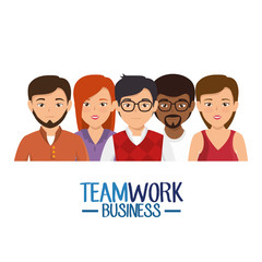 teamwork business people icon vector illustration design