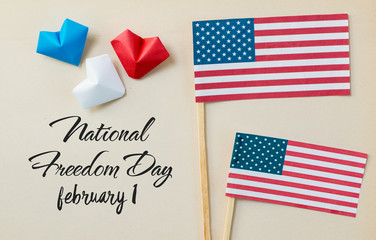 National Freedom Day CARD holiday is celebrated on February 1 