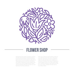 Floral design for a shop