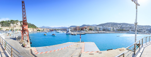Panoramic Shot Of Nice Harbor
