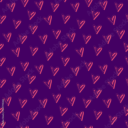 "seamless heart pattern and background vector illustration" Stock image
