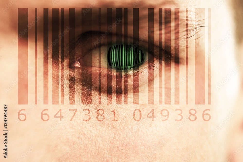 Poster composite image of composite image of bar code