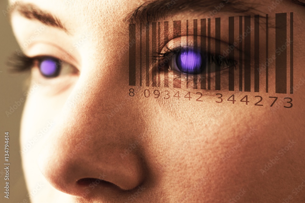 Poster composite image of composite image of bar code
