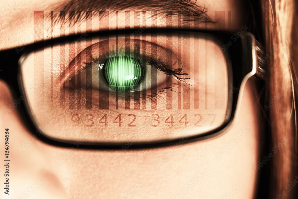Poster composite image of composite image of bar code