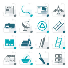 Stylized Business and industry icons - Vector Icon set 2