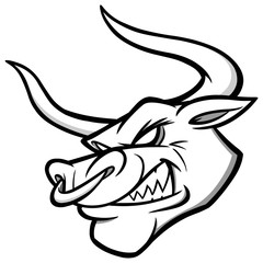 Bull Mascot Illustration