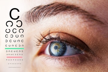Composite image of eye test