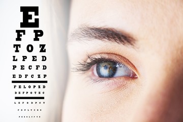 Composite image of eye test