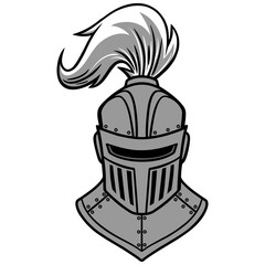 Knight Front View Illustration