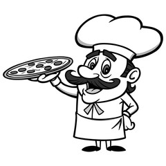 Pizza Chef Illustration
