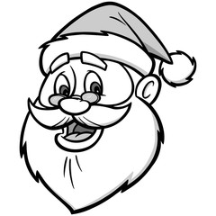 Santa Head Illustration