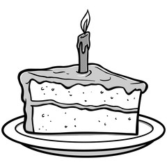 Slice of Cake Illustration