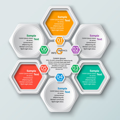 Abstract 3D Paper Infographics