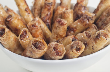 Vietnamese traditional deep fried imperial rolls