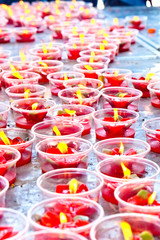 Chinese New Year and Red Candle at chinese temple