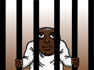 Criminal Black Prisoner Imprisoned Jail Cell