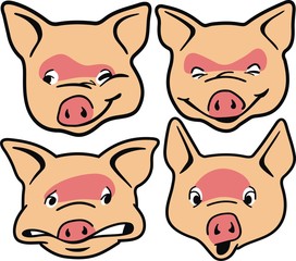 Pig Emoticon Set