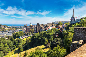 Panoramic view of Edinburgh, Scotland