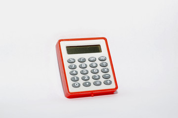 mini calculator on white background