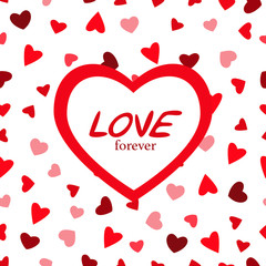 Seamless hearts patterns. Happy valentines days card.