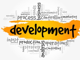 Fototapeta premium Development word cloud collage, business concept background