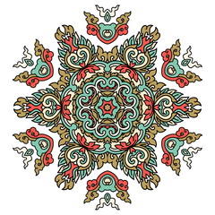 Beautiful mandala. Round ornamental pattern.