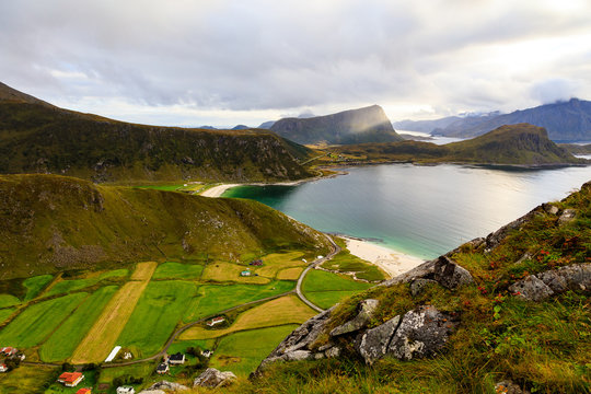 Lofoten Beaches View From Mannen Mountain - Lofoten Islands