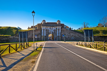 Palmanova historic town gate view