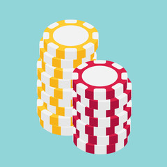 Vector Stacks of Casino Chips Icon