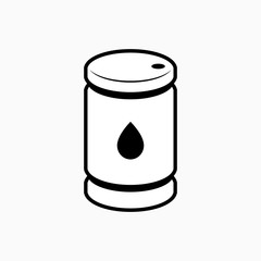 Oil barrel icon vector illustration for oil price forecast presentation design.