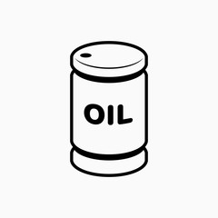 Oil barrel icon vector illustration for oil price forecast presentation design.