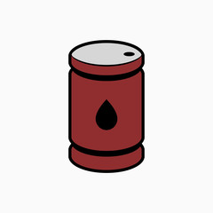 Oil barrel icon vector illustration for oil price forecast presentation design.
