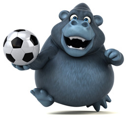 Naklejka premium Fun gorilla - 3D Illustration