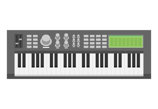 Electric Piano. Flat vector.
