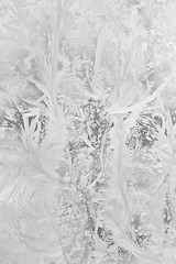 Abstract background of ice patterns in black and white