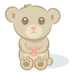 Obraz na płótnie Canvas Teddy Bear heart, valentine´s day