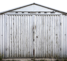 old metal warehouse door, hangar, high resolution photo