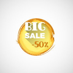 abstract grunge circle sale tag