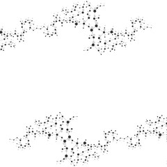 Obraz premium Structure molecule and communication Dna, atom, neurons. Science concept for your design. Connected lines with dots. Medical, technology, chemistry, science background. Vector illustration