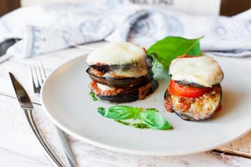 Parmigiana di melanzane: baked eggplant - italy