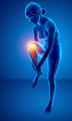 Women Knee joint pain